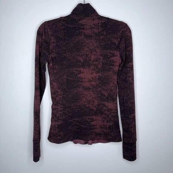 Athleta Women’s Shanti Jacquard Jacket Burgundy Size XS - Picture 4 of 6